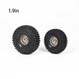 1.9 Inch Rubber Tires Tyre Alloy Wheel Hubs Spare Part for RC Racing Crawler 1/10 Scale Car DIY Remote Control Model