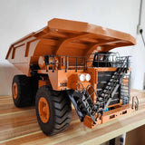 Orange Metal 1/20 Scale RC Hydraulic Mine Truck CAT 793D Dumper Remote Control Tipper Car Model I6X Radio Lights Motor Servo