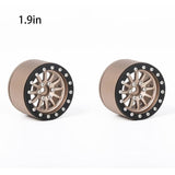 1.9 Inch Rubber Tires Tyre Alloy Wheel Hubs Spare Part for RC Racing Crawler 1/10 Scale Car DIY Remote Control Model