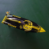 DT RC Boat Hull H750 for High Speed Electric Racing Ships Painted White Shark Radio Control Kits Model Green Black Toy DIY