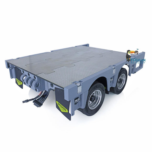 2Axle Metal Trailer Module For 1/14 Scale CNC 5Axle Heavy Trailer TAMIYA Remote Control Tractor Truck Loader Car Vehicle Model