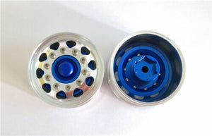 1/14 Toucanrc Single Rear Wheel Hub H Blue for RC Dumper TAMIYA Radio Control Tractor Truck Trailer DIY Car Model Metal Spare Part