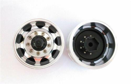 Toucanrc Metal Spare Parts Black Rear Wheel Hub F Single for RC TAMIYA DIY 1/14 Tractor Truck Radio Controlled Trailer Dumper Cars