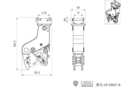 Toucanrc Metal Front Suspension A for 1/14 Scale TAMIYA RC Dumper Tractor Truck DIY Construction Cars Model